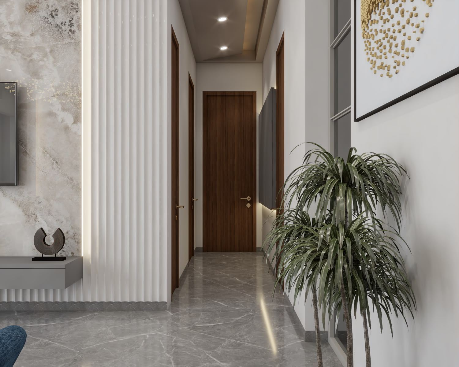 Turnkey handover: styled foyer entrance by DezignTweak Mumbai